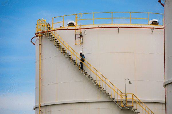 Man climbing stairs
