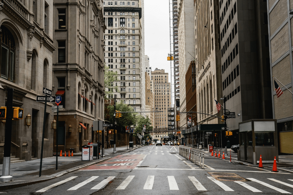 Street view of New York City