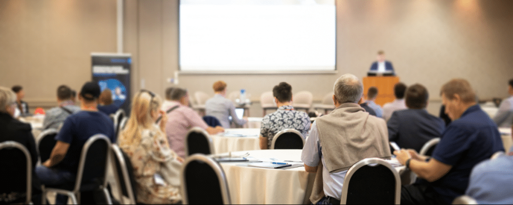 Group of people attending in a conference room