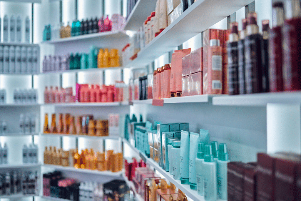 Products on shelf